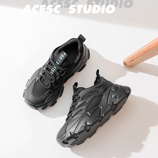 夏季 新款 艾斯臣老爹鞋 炸街百搭显脚小运动休闲鞋 加绒老爹鞋
