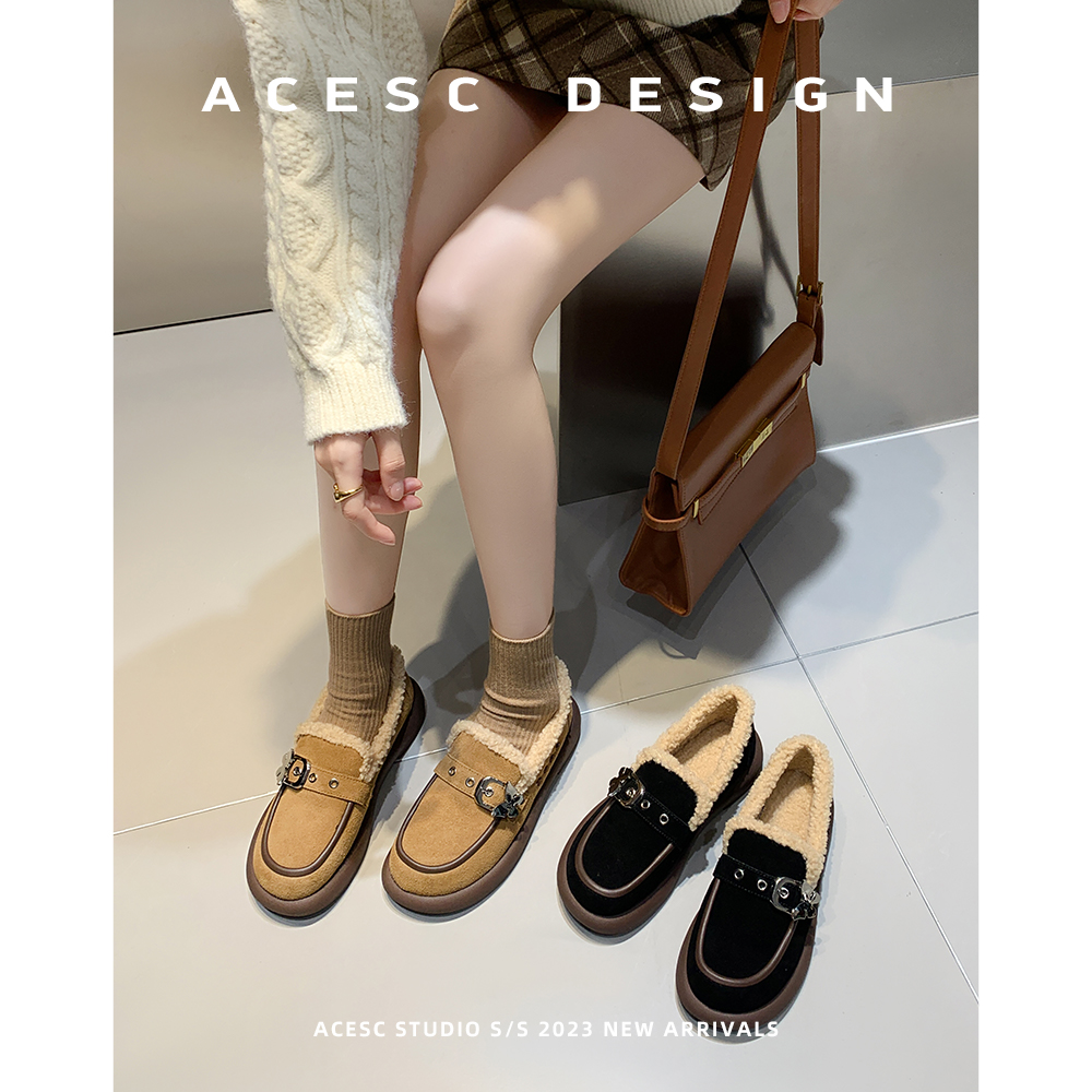 Acesc/艾斯臣平跟豆豆鞋乐福鞋