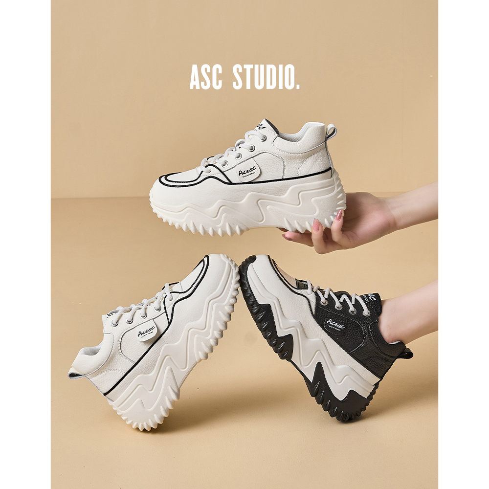 Acesc/艾斯臣休闲厚底圆头老爹鞋