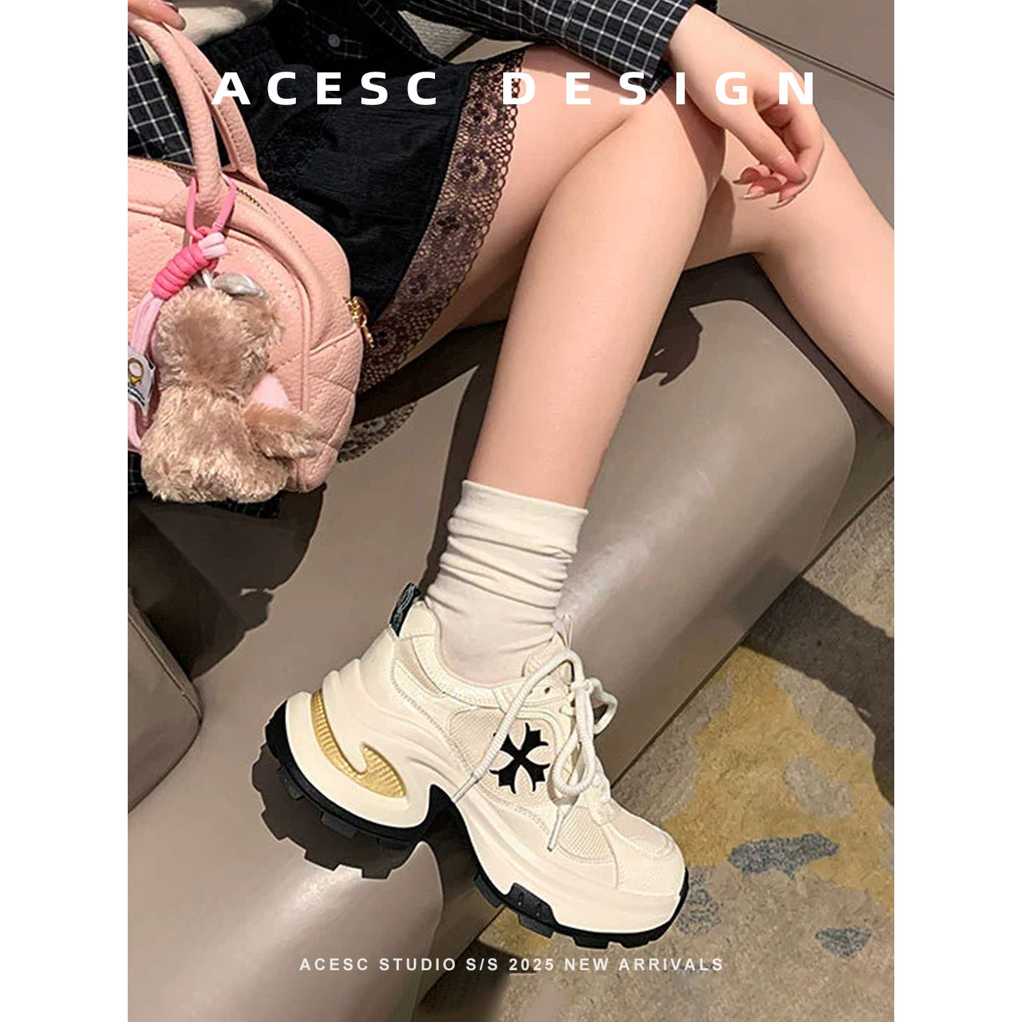 增高7.5cm~厚底老爹鞋女2025春季新款网面透气跑步鞋休闲运动鞋