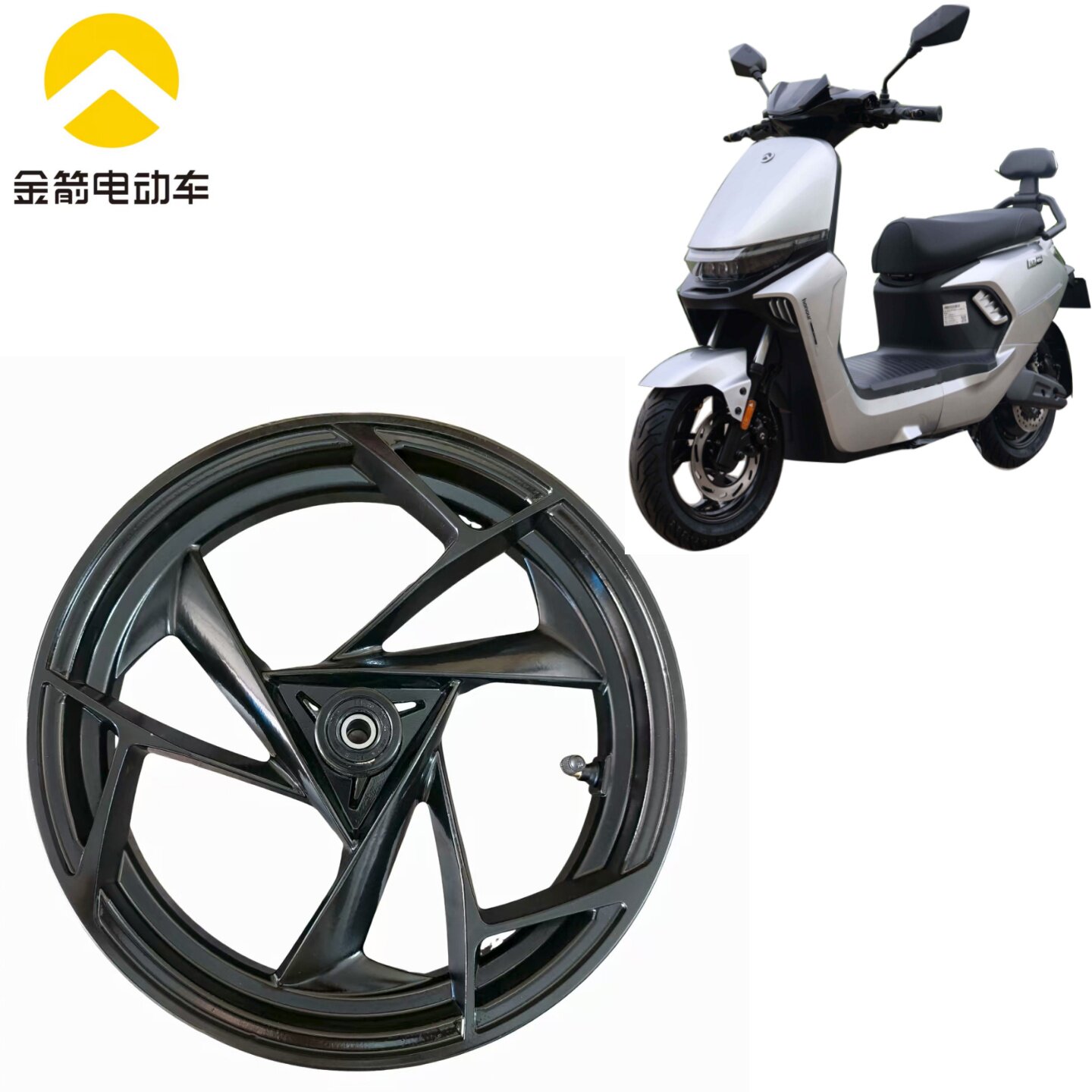金箭擎F60前轮圈铝轮毂原厂件