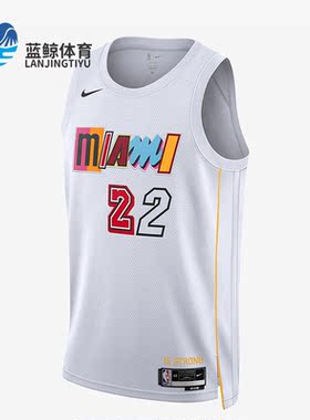 Nike/耐克正品迈阿密热火队DRI-FIT  男子篮球球衣 DO9599-100