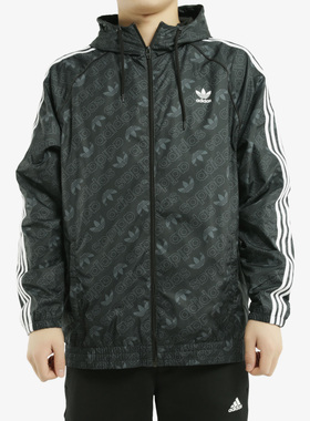 Adidas/阿迪达斯正品秋季三叶草 MONO WINDBREAK男外套ED7047