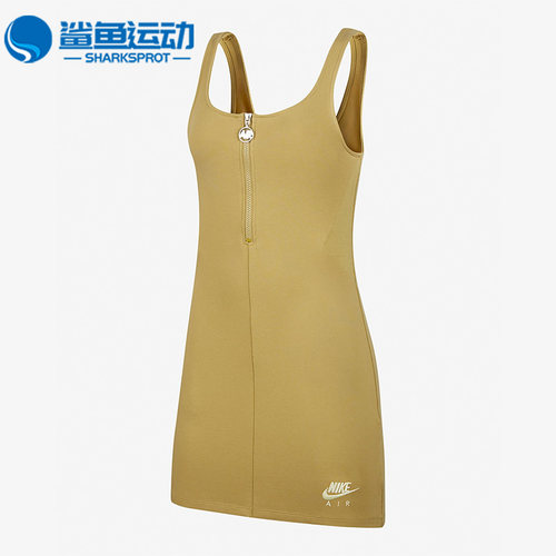 Nike/耐克正品夏季新款透气拼接刺绣女子无袖连衣裙 DM6459-769