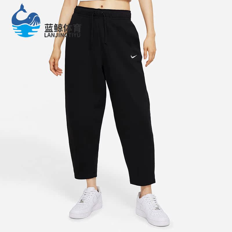 Nike/耐克正品女子九分加绒针织运动训练宽松长裤 DD5637-010