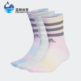 男女新款 Adidas 夏季 三双装 阿迪达斯正品 运动袜子HT3464