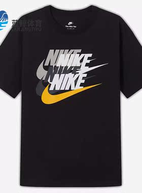 Nike/耐克正品夏季男子四勾印花运动短袖T恤 DV3317-010