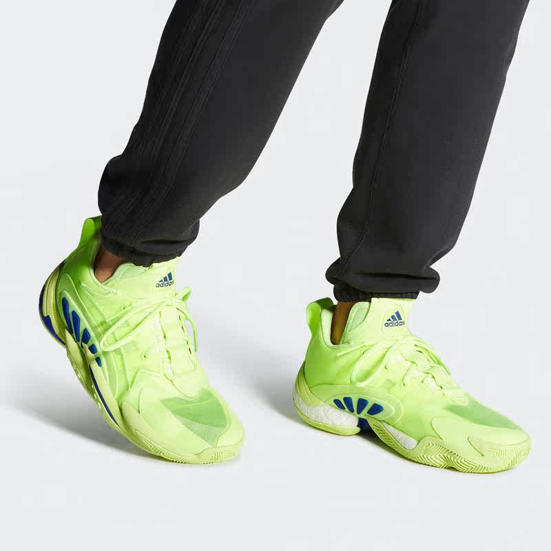 Adidas/阿迪达斯正品新款男女荧光绿天足运动篮球鞋 EE6009