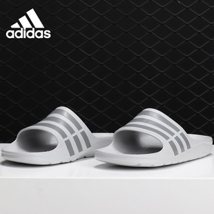 新款 男女三条纹运动沙滩防滑拖鞋 阿迪达斯正品 Adidas B44298