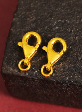 老克勒5G黄金足金999龙虾扣项链扣手链扣配件配饰纯金搭扣男女