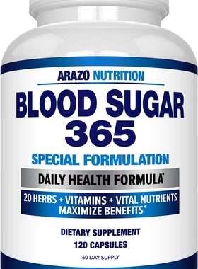 美国代购Arazo Nutrition Blood Sugar 365 Supplement - 120 Her