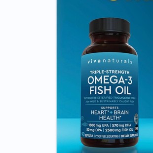 Fish Oil Supplement 美国代购 Capsules Naturals Hig Viva