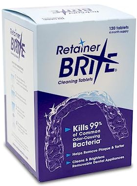 美国代购Retainer Brite Tablets for Cleaner Retainers and Den