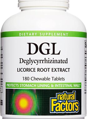美国代购Natural Factors, Chewable DGL 400 mg, Licorice Extra