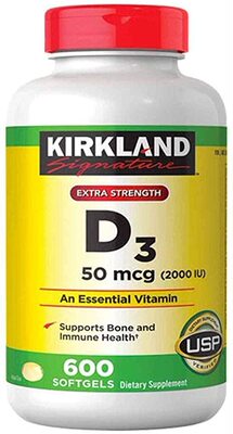 代购Kirkland Signature Maximum Strength Vitamin D3 2000 I.U.