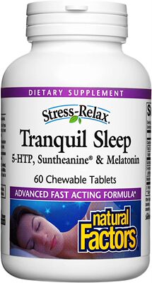 美国代购Stress-Relax Chewable Tranquil Sleep by Natural Fact