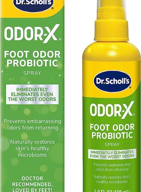 美国代购Dr. Scholl's ODOR-X FOOT ODOR PROBIOTIC SPRAY, 4 oz