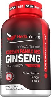 Korean Red Panax 美国代购 1500mg Strength Ginseng Supple High