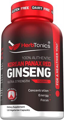 美国代购High Strength Korean Red Panax Ginseng 1500mg Supple