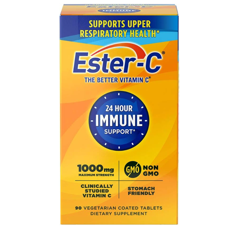 美国代购Ester-C Vitamin C, 1,000 mg, 90 Coated Tablets