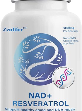 美国代购NAD+ 1000MG Resveratrol Boosting Supplement - More E