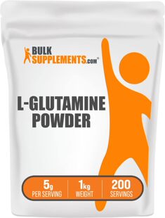 美国代购BulkSupplements.com L-Glutamine - BCAA Powder - Glut