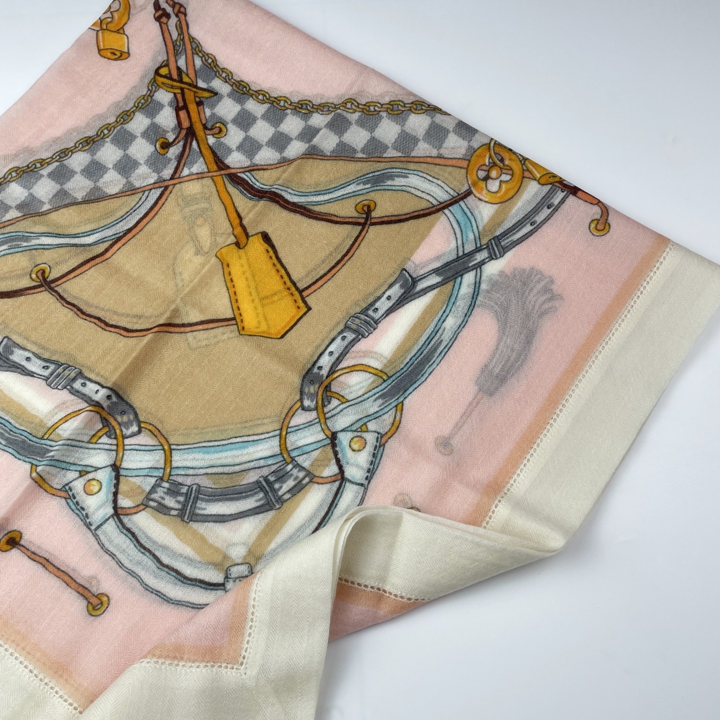 欧单春夏季薄水溶羊绒围巾