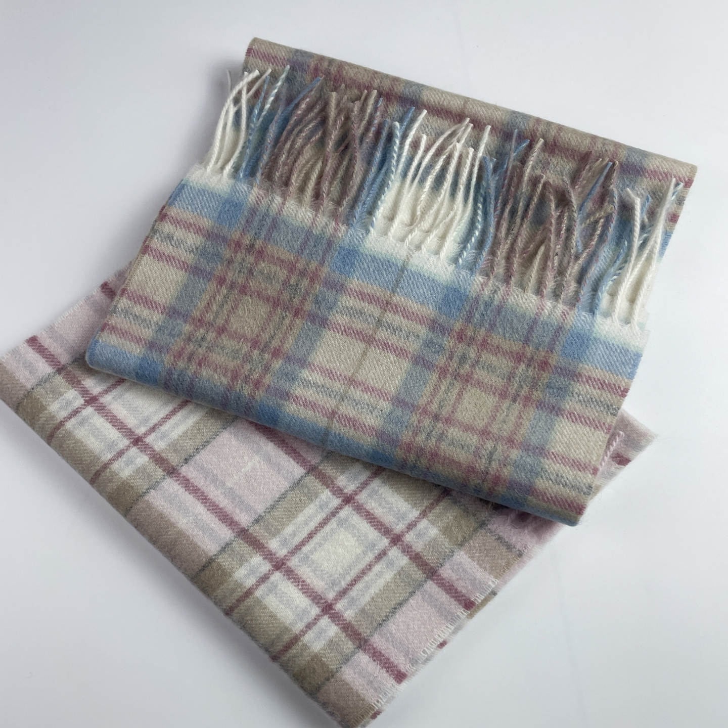 新品外贸出口英国秋冬款色织英伦风格子纯羊绒围巾长款保暖女围脖