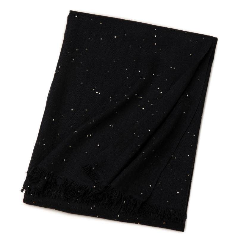 真丝羊绒满天星围巾披肩春秋季女