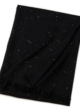 真丝羊绒满天星围巾披肩春秋季女