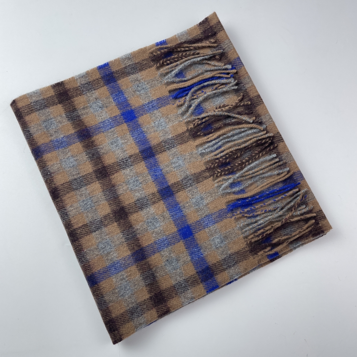 新品出口英国秋冬款英伦格子纯羊毛围巾保暖长款女士韩版围脖百搭