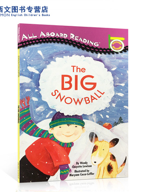 英文原版Christmas 圣诞节庆绘本All Aboard Reading The Big Snowball 大雪球汪培珽私房书一阶段儿童绘本新年趣味故事童书