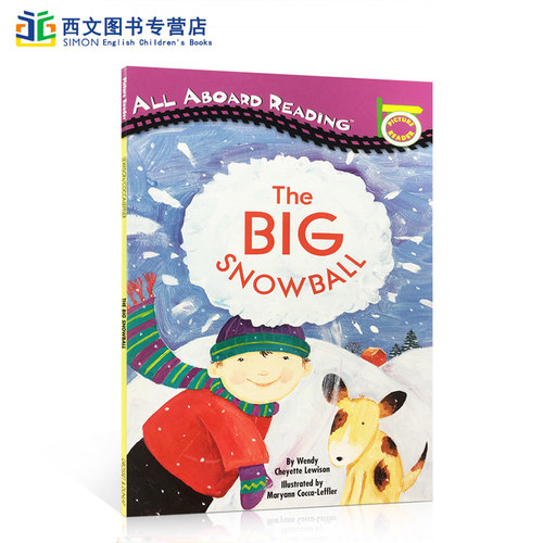 英文原版Christmas 圣诞节庆绘本All Aboard Reading The Big Snowball 大雪球汪培珽私房书一阶段儿童绘本新年趣味故事童书