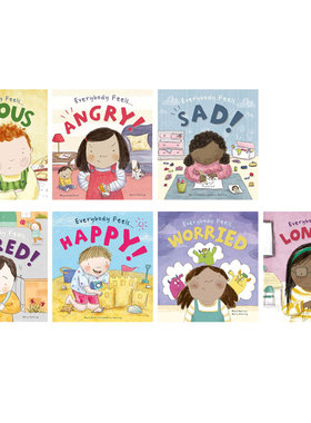 英文原版绘本 Everybody Feels 7册合售 儿童情绪管理与性格培养 故事图画书 Happy Scared Sad Angry Jealous Lonely