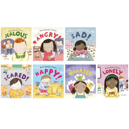 英文原版绘本 Everybody Feels 7册合售 儿童情绪管理与性格培养 故事图画书 Happy Scared Sad Angry Jealous Lonely