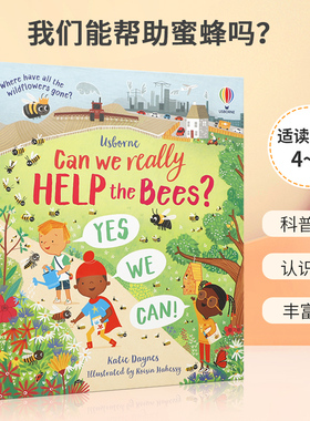英文原版 Can we really help the bees? 我们能帮助蜜蜂吗？ 4-8岁儿童宝宝探索世界科普百科启蒙绘本精装读物Usborne出版