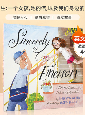 Sincerely, Emerson: A Girl, Her Letter, and the Helpers All Around Us一个女孩，她的信，以及我们身边的帮手 精装绘本