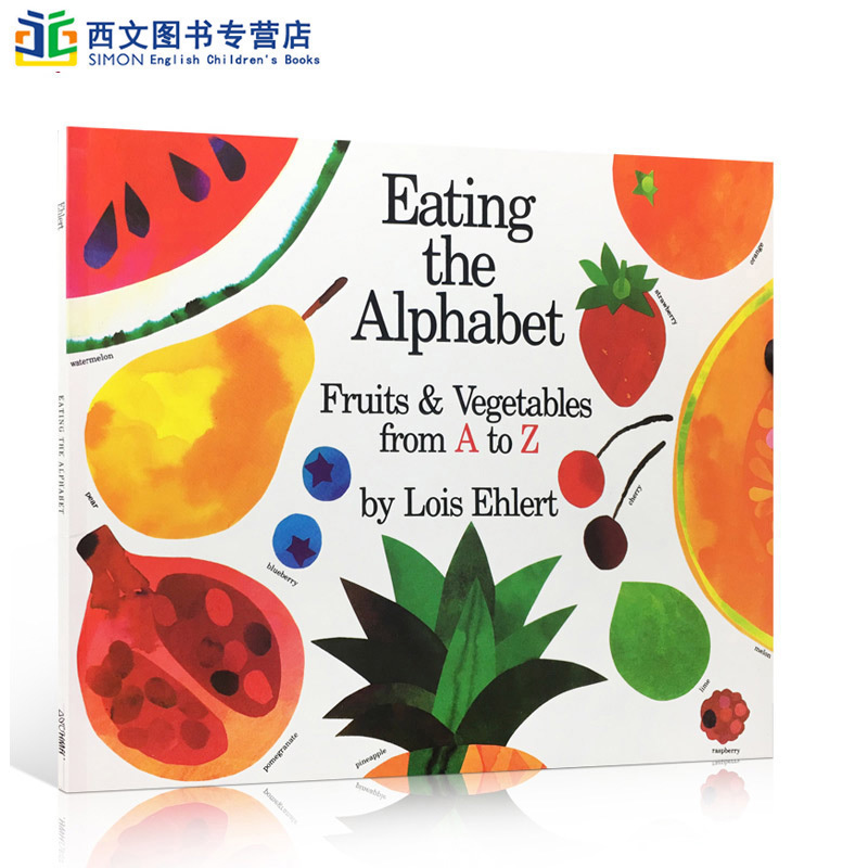 送音频英文原版绘本Eating the Alphabet 儿童蔬菜字母 名家Lois Ehlert绘本 廖彩杏书单推荐 大开26个字母儿童启蒙阅读英语读物书 书籍/杂志/报纸 原版其它 原图主图