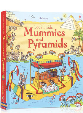 英文原版 Look Inside Mummies and Pyramids 木乃伊金字塔 尤斯伯恩看里面系列百科绘本 5-9岁 儿童城市文明启蒙翻翻纸板书