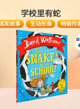 英文原版 There's a Snake in My School 学校里有蛇 David Walliams 学校里有蛇 大卫少年幽默绘本 儿童宝宝趣味益智启蒙绘本