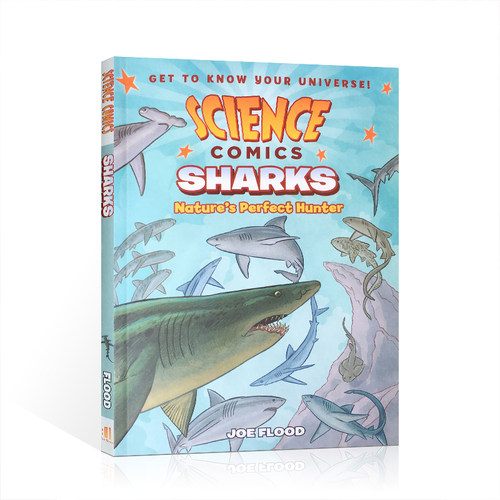 英文原版科学漫画系列:鲨鱼 Science Comics: Sharks 科普读物海洋动物认知进口儿童绘本图画书中小学生课外阅读7-10-13岁精装
