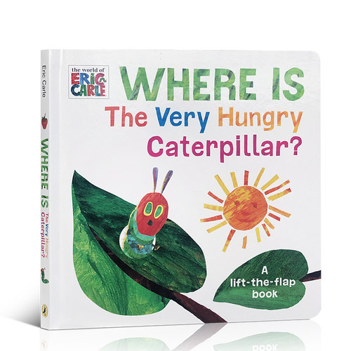 英文原版绘本毛毛虫在哪里？Eric Carle卡尔爷爷纸板翻翻书Where is the Very Hungry Caterpillar? 幼儿启蒙认知入门亲子互动