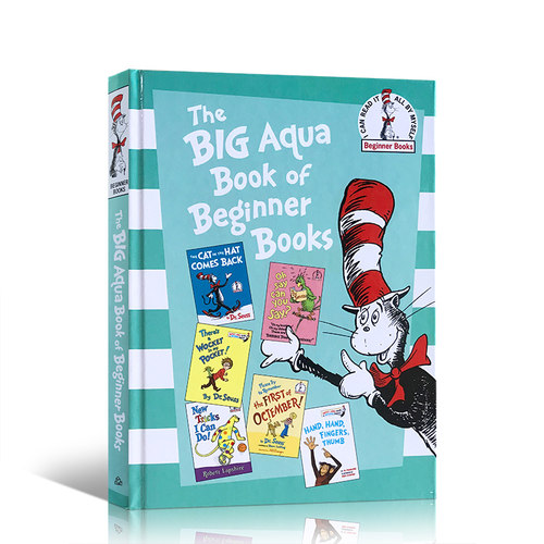 Dr Seuss苏斯博士入门初学者系列:绿色大书The Big Aqua Book of Beginner Books包含6本书内容英语启蒙英文原版绘本3-6岁精装