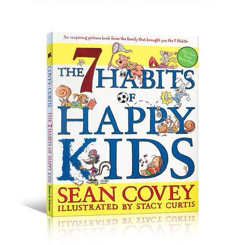 英文原版 The 7 Habits of Happy Kids 高效能儿童的七个习惯 儿童版 好习惯养成 思维培养指引 经典自我管理书籍 精装4-8岁