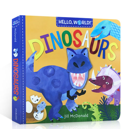 你好 小小科学世界 英文原版 Hello World! Dinosaurs 恐龙 幼儿科普百科启蒙 纸板书 solar system,weather 同系列
