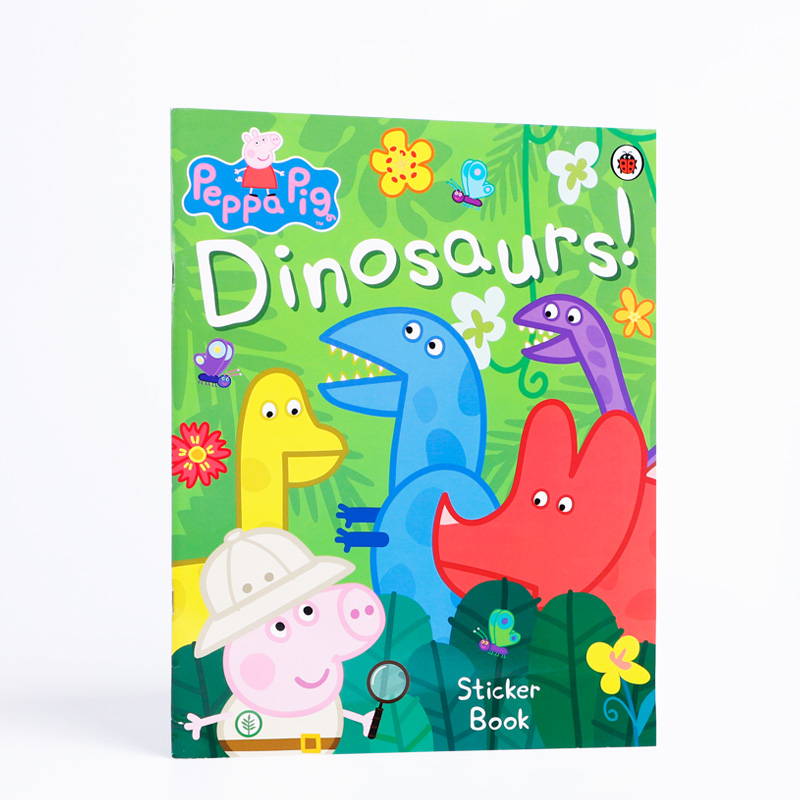 预售英文原版Peppa Pig: Dinosaurs! Sticker Book粉红猪小妹小猪佩奇:恐龙大开本亲子互动益智贴纸游戏书儿童阅读图画书英语启蒙