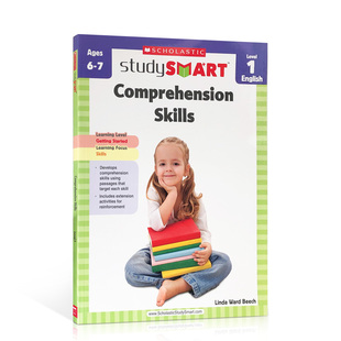 Study Level 7岁 Skills 乐聪明学习系列 学前儿童小学生课外词汇单词趣味练习册6 Smart 1年级 英文原版 Comprehension