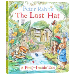 英文原版 Peter Rabbit: The Lost Hat A Peep-Inside Tale洞洞书彼得兔:丢失的帽子 比得兔儿童英语启蒙绘本纸板书 进口正版书