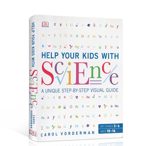 英文原版DK Help Your Kids with Science DK科学教室图解生物化学物理学习书学习技巧家庭育儿科普全彩大开本Carol Vorderman