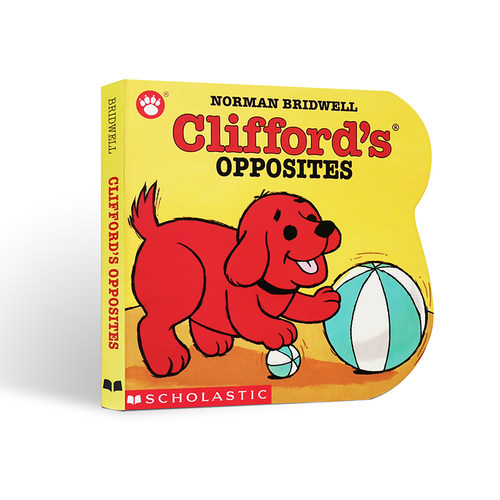 英文原版绘本Clifford's Opposites大红狗克利福德对立的事物 儿童英语启蒙认知撕不烂异型纸板书Scholastic学乐the Big Red dog